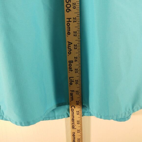 Silver Bait fishing shirt mens L Large blue vented short sleeve polyester button - Picture 6 of 8